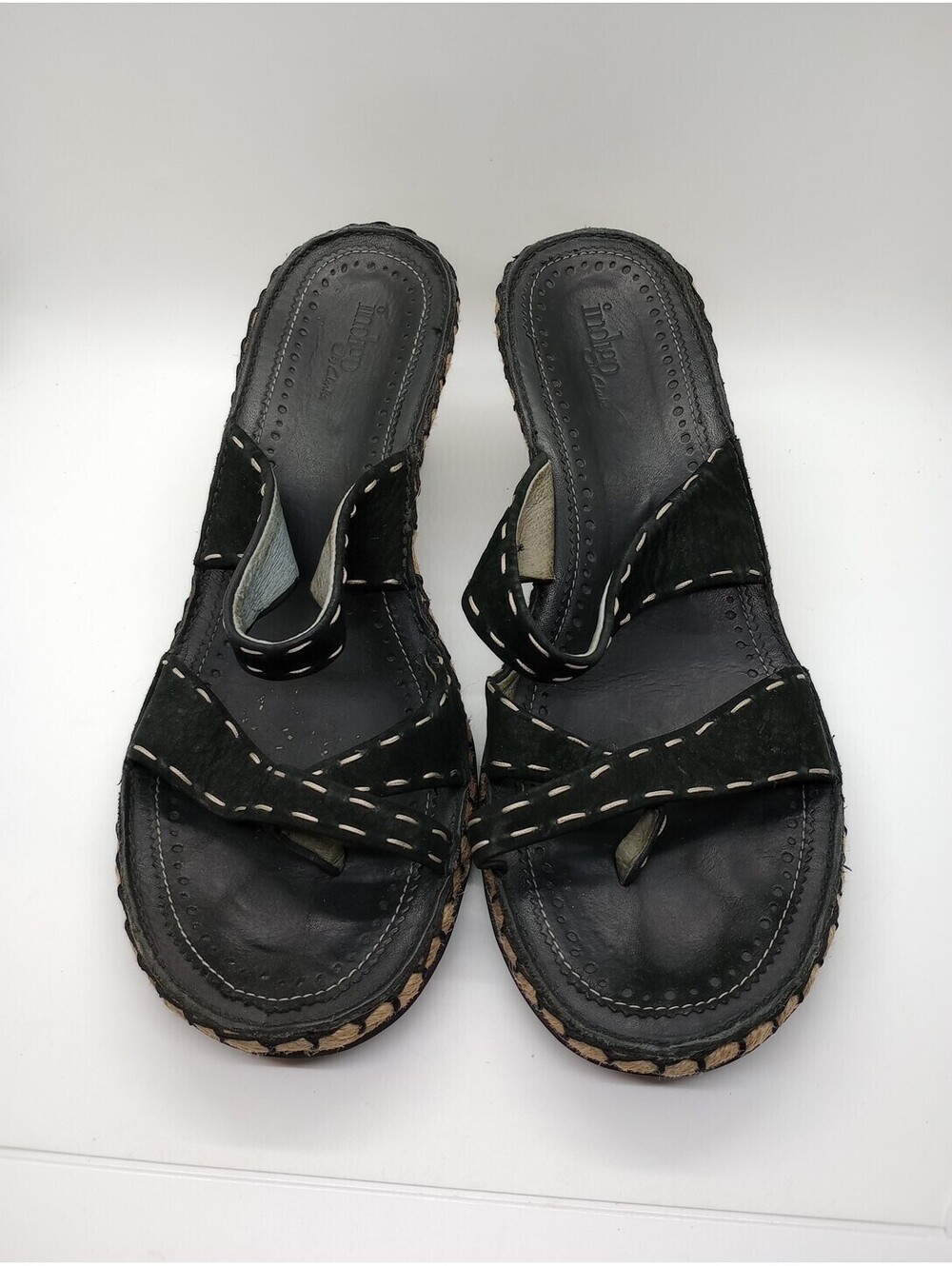 Indigo By Clarks Women's Size 8.5 Wedge Sandals Black 208